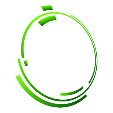 Bilimkurgu konsantrasyonu, geometrik halka, daire UI, GUI tasarım elemanı Vektör illüstrasyonu