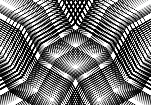 Geometric Structure Angular Angled Lines Stripes Grid Mesh Trellis Grating — Stock Vector