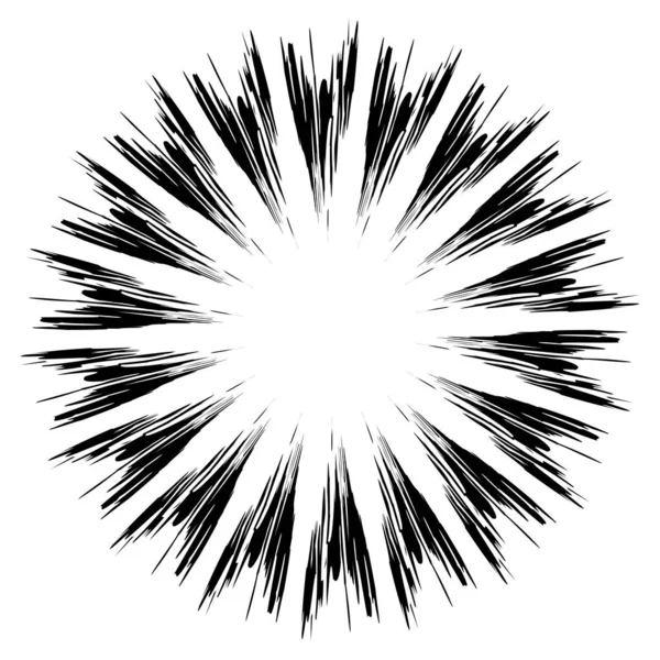 Ακτινωτό Στοιχείο Grungy Grunge Ακτινωτές Γραμμές Έκρηξη Αστροταχύτητα Ηλιαχτίδα Grungy — Διανυσματικό Αρχείο