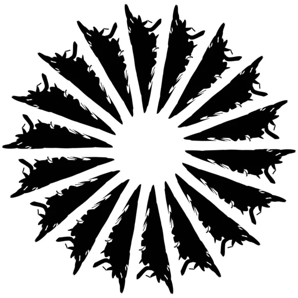 Elemento Radial Con Líneas Grungy Grunge Radiantes Burst Starburst Sunburst — Vector de stock