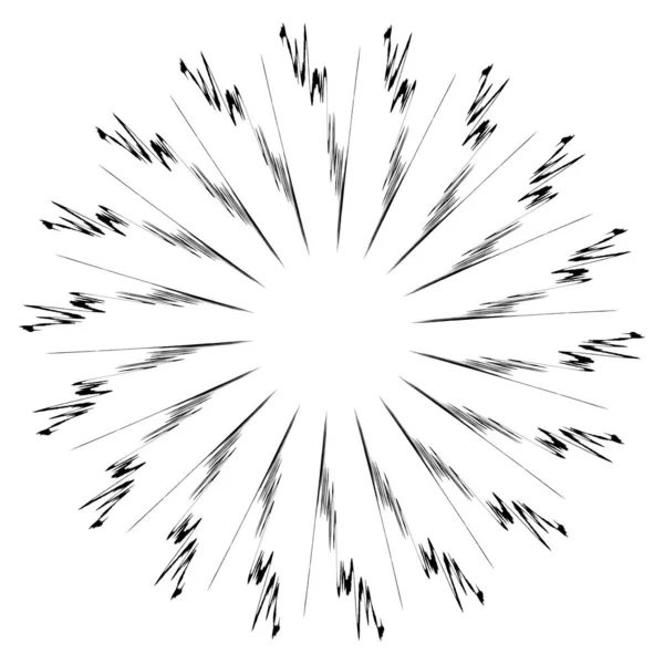 Elemento Radial Con Líneas Grungy Grunge Radiantes Burst Starburst Sunburst — Archivo Imágenes Vectoriales