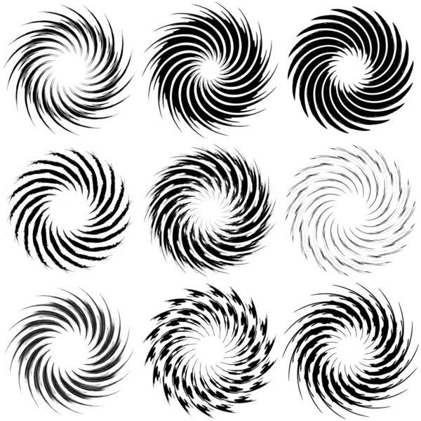 Hélix Spirale Volute Forme Vortex Tourbillon Tourbillon Torsion Illustration Vectorielle — Image vectorielle