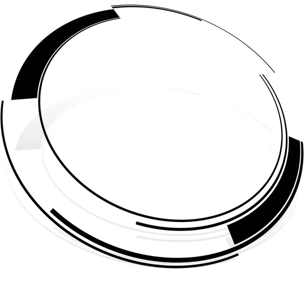 Sci Fi同心円状 幾何学的リング 円Ui Guiデザイン要素ベクトルイラスト — ストックベクタ