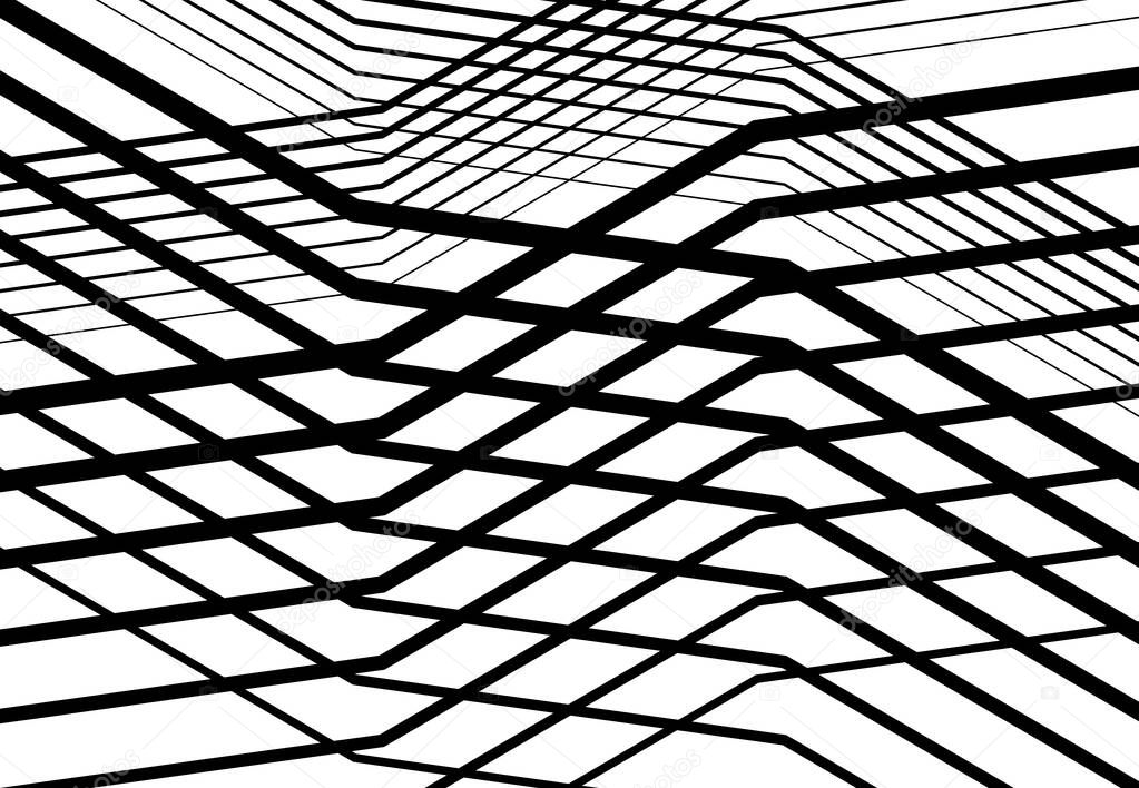 Geometric structure angular, angled lines, stripes grid, mesh and trellis, grating pattern, texture and background