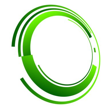 Bilimkurgu konsantrasyonu, geometrik halka, daire UI, GUI tasarım elemanı Vektör illüstrasyonu