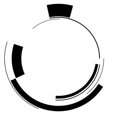 Bilimkurgu konsantrasyonu, geometrik halka, daire UI, GUI tasarım elemanı Vektör illüstrasyonu