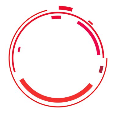 Bilimkurgu konsantrasyonu, geometrik halka, daire UI, GUI tasarım elemanı Vektör illüstrasyonu