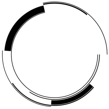Bilimkurgu konsantrasyonu, geometrik halka, daire UI, GUI tasarım elemanı Vektör illüstrasyonu