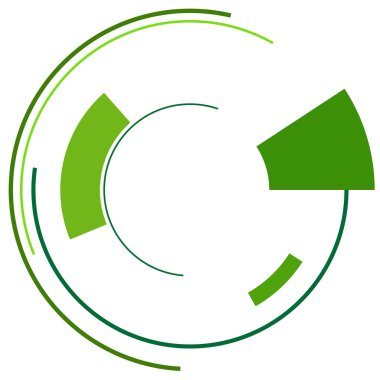 Bilimkurgu konsantrasyonu, geometrik halka, daire UI, GUI tasarım elemanı Vektör illüstrasyonu