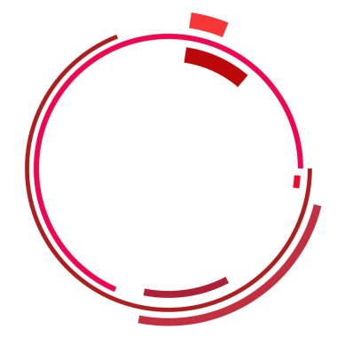 Bilimkurgu konsantrasyonu, geometrik halka, daire UI, GUI tasarım elemanı Vektör illüstrasyonu