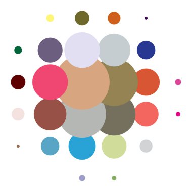 Yarım ton (yarım ton) element. Noktalar, daireler, benekler ve çiller vektör illüstrasyonu. Noktalama dizaynı