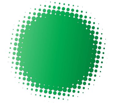 Renk yarım ton (yarım ton) ögesi. Noktalar, daireler, benekler ve çiller vektör illüstrasyonu. Noktalama dizaynı. Renkli tasarım ögesi