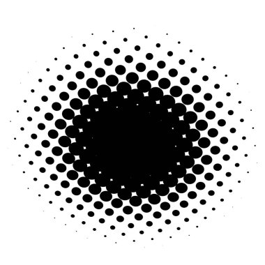 Yarı ton vektör deseni, doku. Çemberler, noktalar, ekran çizimleri. Çil, noktalama, benek çizimi. Noktacı vektör sanatı