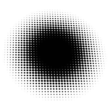 Yarı ton vektör deseni, doku. Çemberler, noktalar, ekran çizimleri. Çil, noktalama, benek çizimi. Noktacı vektör sanatı
