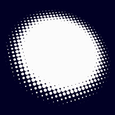 Yarı ton vektör deseni, doku. Çemberler, noktalar, ekran çizimleri. Çil, noktalama, benek çizimi. Noktacı vektör sanatı