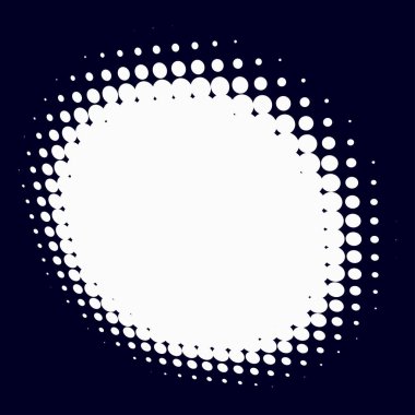 Yarı ton vektör deseni, doku. Çemberler, noktalar, ekran çizimleri. Çil, noktalama, benek çizimi. Noktacı vektör sanatı
