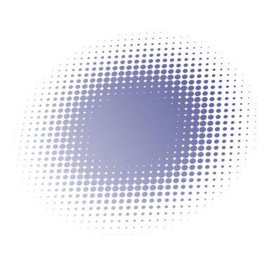 Renkli yarım ton vektör deseni, dokusu üç boyutlu perspektifte. Çemberler, noktalar, ekran çizimleri. Çil, noktalama, benek çizimi. Noktacı vektör sanatı