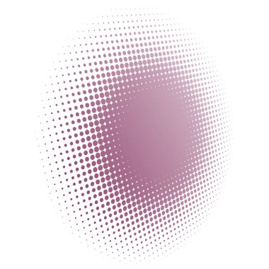 Renkli yarım ton vektör deseni, dokusu üç boyutlu perspektifte. Çemberler, noktalar, ekran çizimleri. Çil, noktalama, benek çizimi. Noktacı vektör sanatı