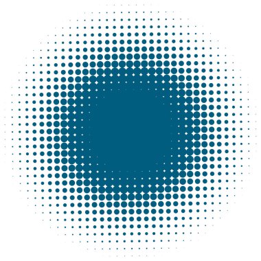 Renkli yarım ton vektör deseni, doku tasarım elemanı. Çemberler, noktalar, ekran çizimleri. Çil, noktalama, benek çizimi. Noktacı vektör sanatı