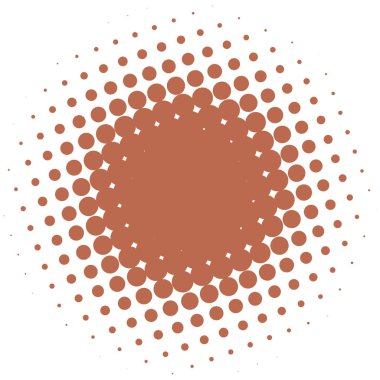 Renkli yarım ton vektör deseni, doku tasarım elemanı. Çemberler, noktalar, ekran çizimleri. Çil, noktalama, benek çizimi. Noktacı vektör sanatı