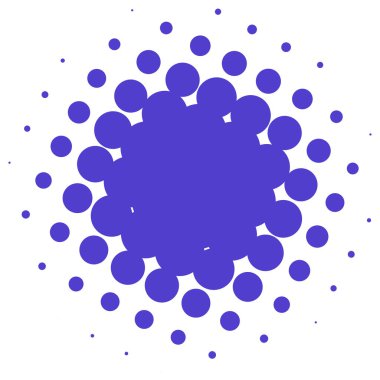 Renkli yarım ton vektör deseni, doku tasarım elemanı. Çemberler, noktalar, ekran çizimleri. Çil, noktalama, benek çizimi. Noktacı vektör sanatı