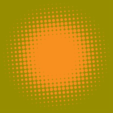 Renkli yarım ton vektör deseni, doku tasarım elemanı. Çemberler, noktalar, ekran çizimleri. Çil, noktalama, benek çizimi. Noktacı vektör sanatı