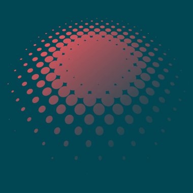 Renkli yarım ton vektör deseni, doku tasarım elemanı. Çemberler, noktalar, ekran çizimleri. Çil, noktalama, benek çizimi. Noktacı vektör sanatı