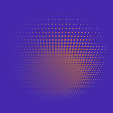 Renkli yarım ton vektör deseni, doku tasarım elemanı. Çemberler, noktalar, ekran çizimleri. Çil, noktalama, benek çizimi. Noktacı vektör sanatı