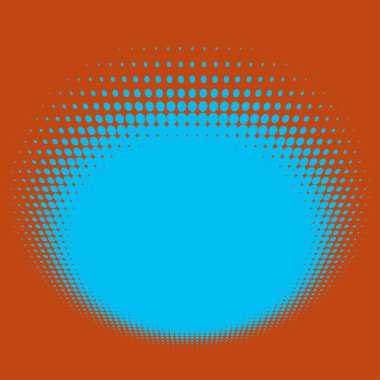 Renkli yarım ton vektör deseni, doku tasarım elemanı. Çemberler, noktalar, ekran çizimleri. Çil, noktalama, benek çizimi. Noktacı vektör sanatı