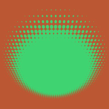 Renkli yarım ton vektör deseni, doku tasarım elemanı. Çemberler, noktalar, ekran çizimleri. Çil, noktalama, benek çizimi. Noktacı vektör sanatı