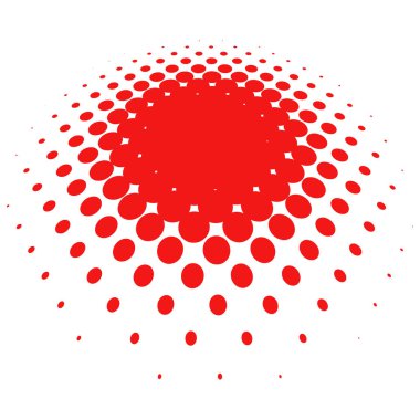 Renkli yarım ton vektör deseni, dokusu üç boyutlu perspektifte. Çemberler, noktalar, ekran çizimleri. Çil, noktalama, benek çizimi. Noktacı vektör sanatı