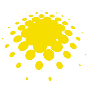 Renkli yarım ton vektör deseni, dokusu üç boyutlu perspektifte. Çemberler, noktalar, ekran çizimleri. Çil, noktalama, benek çizimi. Noktacı vektör sanatı