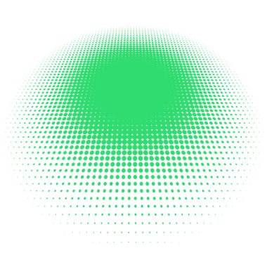 Renkli yarım ton vektör deseni, dokusu üç boyutlu perspektifte. Çemberler, noktalar, ekran çizimleri. Çil, noktalama, benek çizimi. Noktacı vektör sanatı