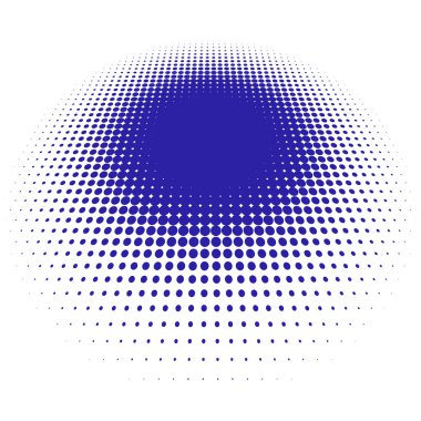 Renkli yarım ton vektör deseni, dokusu üç boyutlu perspektifte. Çemberler, noktalar, ekran çizimleri. Çil, noktalama, benek çizimi. Noktacı vektör sanatı