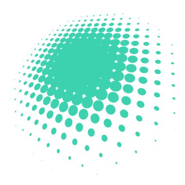 Renkli yarım ton vektör deseni, dokusu üç boyutlu perspektifte. Çemberler, noktalar, ekran çizimleri. Çil, noktalama, benek çizimi. Noktacı vektör sanatı