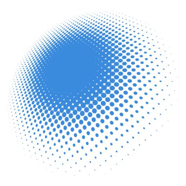 Renkli yarım ton vektör deseni, dokusu üç boyutlu perspektifte. Çemberler, noktalar, ekran çizimleri. Çil, noktalama, benek çizimi. Noktacı vektör sanatı