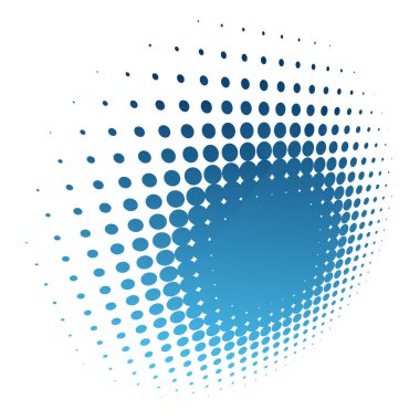 Renkli yarım ton vektör deseni, dokusu üç boyutlu perspektifte. Çemberler, noktalar, ekran çizimleri. Çil, noktalama, benek çizimi. Noktacı vektör sanatı
