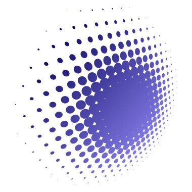 Renkli yarım ton vektör deseni, dokusu üç boyutlu perspektifte. Çemberler, noktalar, ekran çizimleri. Çil, noktalama, benek çizimi. Noktacı vektör sanatı