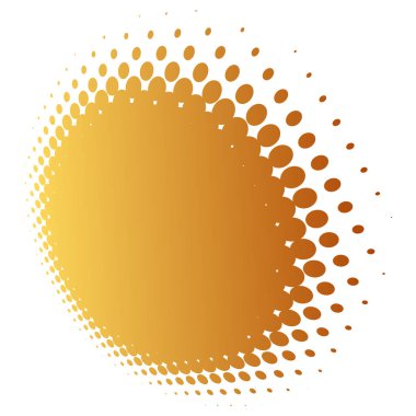 Renkli yarım ton vektör deseni, dokusu üç boyutlu perspektifte. Çemberler, noktalar, ekran çizimleri. Çil, noktalama, benek çizimi. Noktacı vektör sanatı