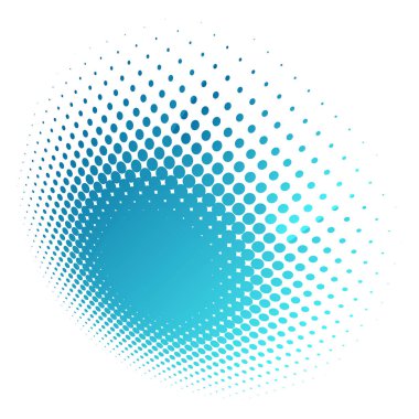 Renkli yarım ton vektör deseni, dokusu üç boyutlu perspektifte. Çemberler, noktalar, ekran çizimleri. Çil, noktalama, benek çizimi. Noktacı vektör sanatı