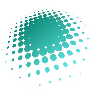 Renkli yarım ton vektör deseni, dokusu üç boyutlu perspektifte. Çemberler, noktalar, ekran çizimleri. Çil, noktalama, benek çizimi. Noktacı vektör sanatı