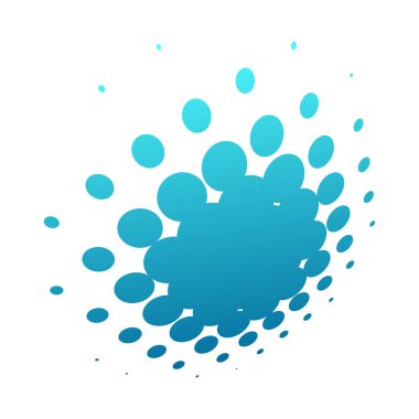 Renkli yarım ton vektör deseni, dokusu üç boyutlu perspektifte. Çemberler, noktalar, ekran çizimleri. Çil, noktalama, benek çizimi. Noktacı vektör sanatı