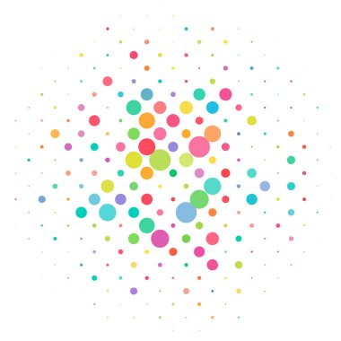 Rastgele noktalar, yarım ton (yarım ton) element. Benekler, çiller vektör çizimi. Noktalama dizaynı