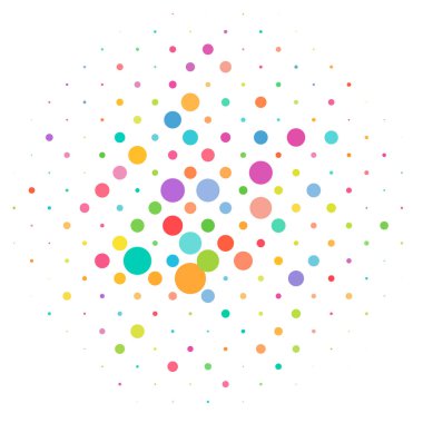 Rastgele noktalar, yarım ton (yarım ton) element. Benekler, çiller vektör çizimi. Noktalama dizaynı