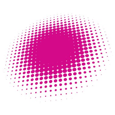 Renkli yarım ton vektör deseni, dokusu üç boyutlu perspektifte. Çemberler, noktalar, ekran çizimleri. Çil, noktalama, benek çizimi. Noktacı vektör sanatı