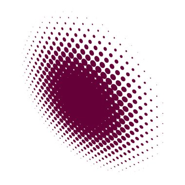 Renkli yarım ton vektör deseni, dokusu üç boyutlu perspektifte. Çemberler, noktalar, ekran çizimleri. Çil, noktalama, benek çizimi. Noktacı vektör sanatı