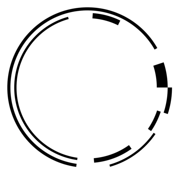Science Fiction Concentrique Anneau Géométrique Cercle Élément Conception Gui Illustration — Image vectorielle
