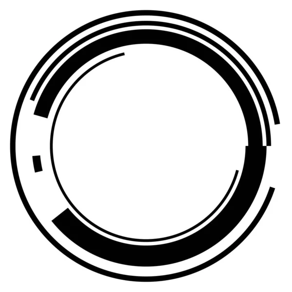 Sci Concentric Geometric Ring Circle Gui Design Element Vector Illustration — Stock Vector