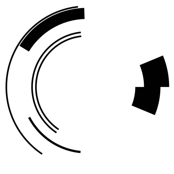 Sci Concentrische Geometrische Ring Cirkel Gui Design Element Vector Illustratie — Stockvector