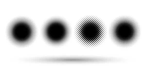 Halftone Half Tone Element Dots Circles Speckles Freckles Vector Illustration — Stock Vector